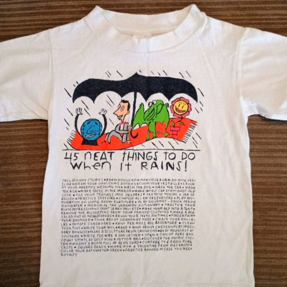 Vintage Pee Wees Playhouse T-shirt Size Large Boys " Xs Mens"